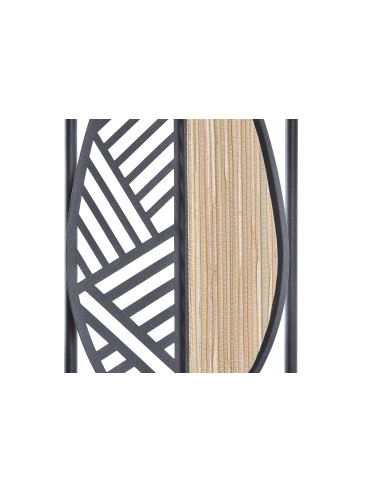 Decoración de pared hojas en metal y madera