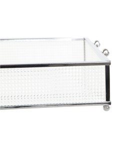 Set de 3 bandejas perfil metálico y cristal 2