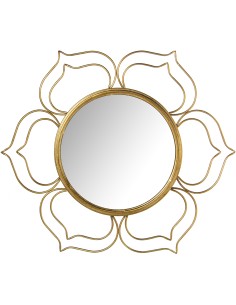 Espejo metal dorado