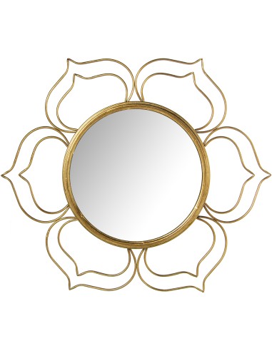 Espejo metal dorado