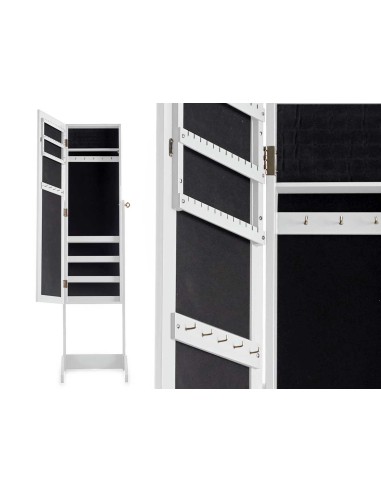 Espejo joyero con pie blanco