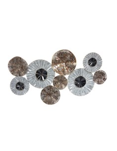 Decoración de Pared en Metal con Diseño de Círculos