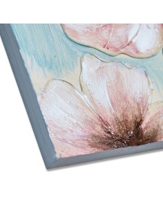 Pareja de Cuadros Flores Rosa 40x40 cm 2