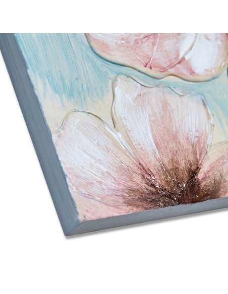 Pareja de Cuadros Flores Rosa 40x40 cm