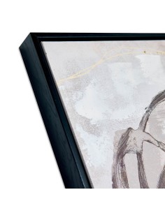 Set de 2 Cuadros Abstractos con Marco Negro 2