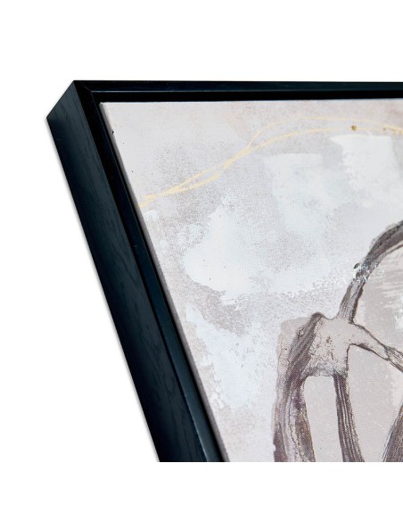 Set de 2 Cuadros Abstractos con Marco Negro