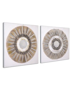 Set de 2 Cuadros de Soles en Oro y Plata