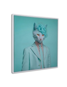 Cuadro Gato Azul Brillantes