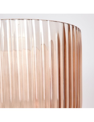 Copa cristal Rosa y pie Dorado 40cm