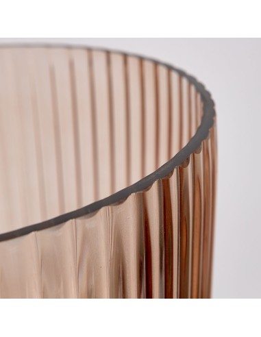 Copa cristal Rosa y pie Dorado 40cm