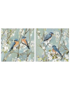 Cuadro lienzo pajaros