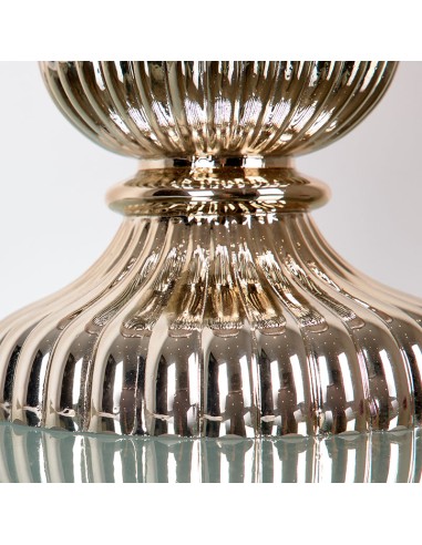 Copa cristal Rosa y pie Dorado 50cm