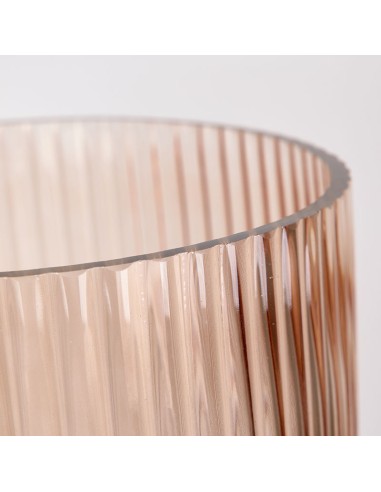 Copa cristal Rosa y pie Dorado 50cm