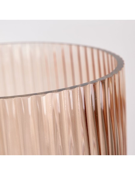 Copa cristal Rosa y pie Dorado 50cm