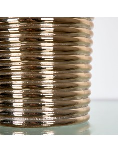 Jarrón Cristal Ondas Champagne 30cm 2