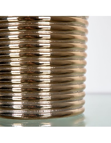 Jarrón Cristal Ondas Champagne 30cm