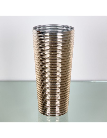 Jarrón Cristal Ondas Champagne 30cm