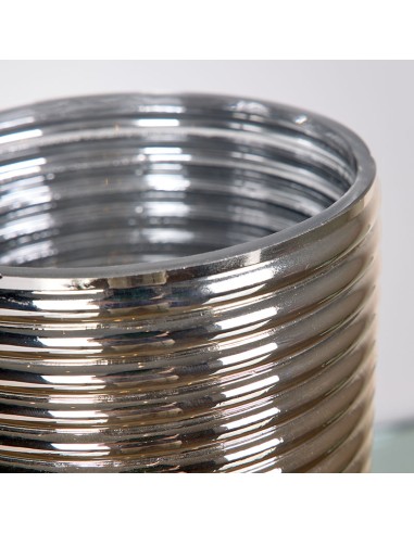 Jarrón Cristal Ondas Champagne 30cm