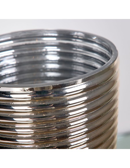 Jarrón Cristal Ondas Champagne 30cm