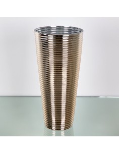 Jarrón Cristal Ondas Champagne 40cm 2