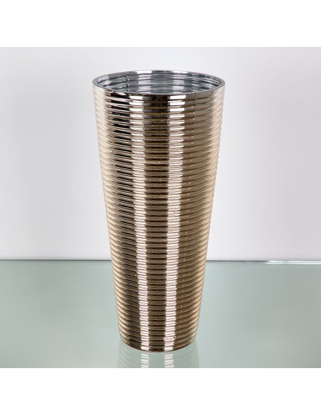 Jarrón Cristal Ondas Champagne 40cm