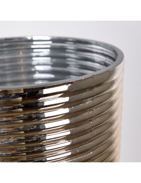 Jarrón Cristal Ondas Champagne 40cm