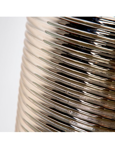 Jarrón Cristal Ondas Champagne 40cm