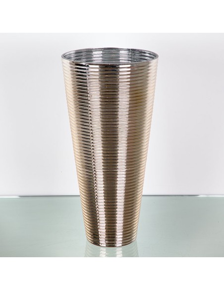 Jarrón Cristal Ondas Champagne 50cm