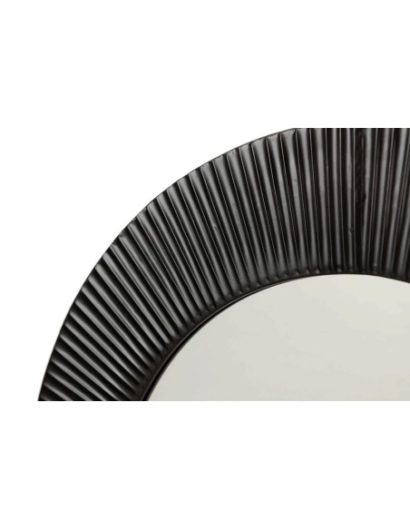 Espejo metal negro 80cm