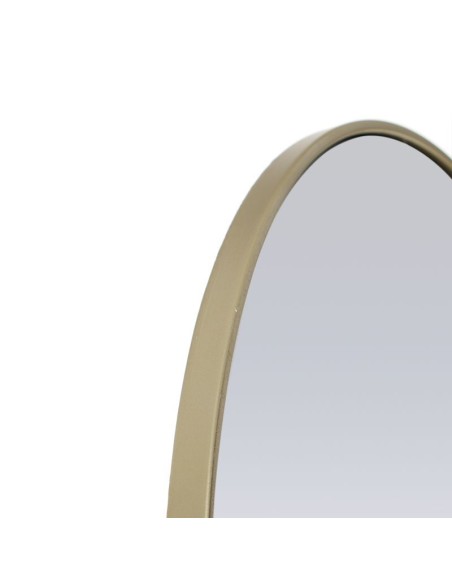 Espejo metal oval oro