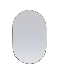 Espejo metal oval oro