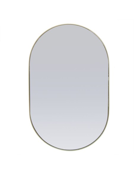 Espejo metal oval oro