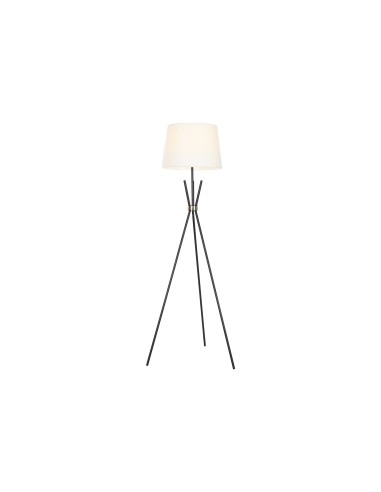 Lampara pie metal negra