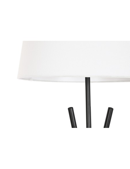 Lampara pie metal negra