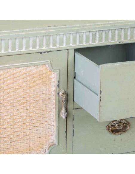 Entrada madera en verde