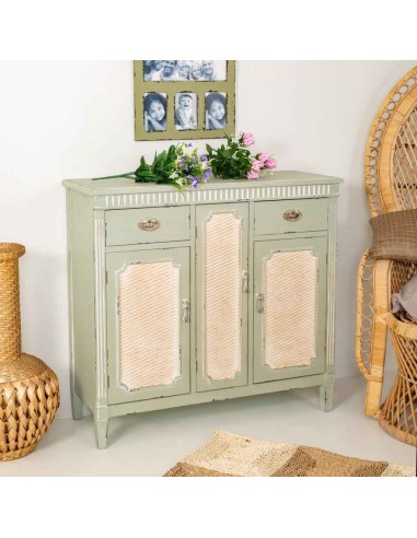 Recibidor de madera de estilo vintage en verde