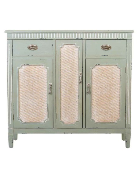 Recibidor de madera de estilo vintage en verde