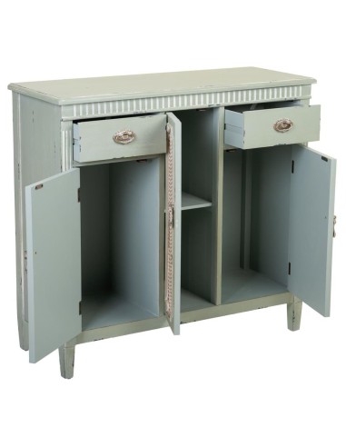 Recibidor de madera de estilo vintage en verde