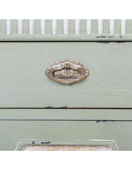 Recibidor de madera de estilo vintage en verde