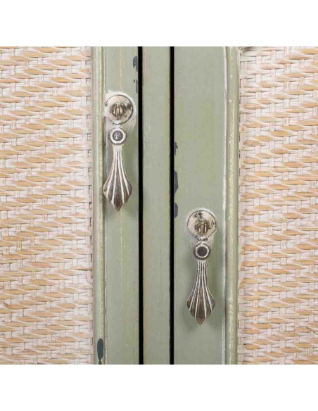 Recibidor de madera de estilo vintage en verde