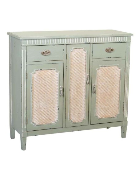 Recibidor de madera de estilo vintage en verde