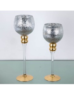 Juego de 2 copas cristal