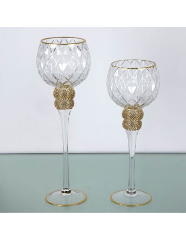 Juego de 2 copas cristal