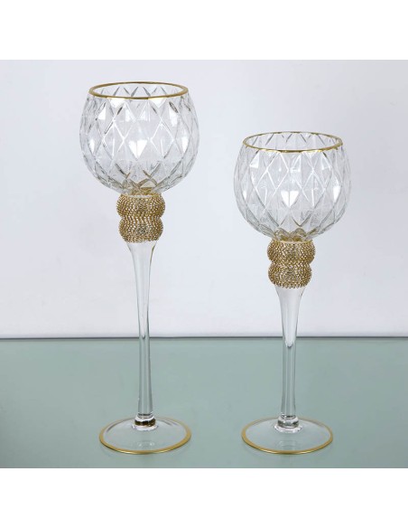 Juego de 2 copas cristal