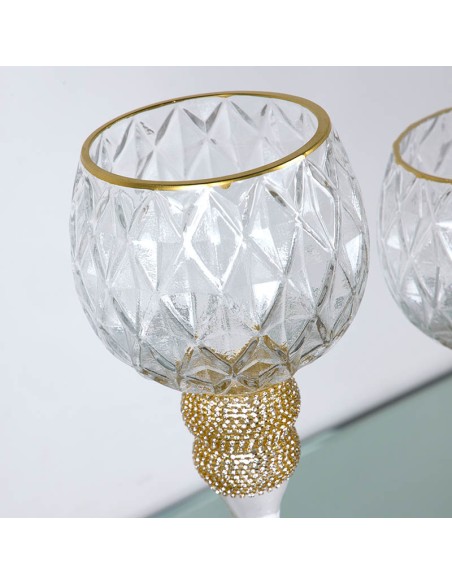 Juego de 2 copas cristal