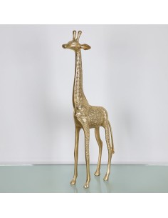Jirafa de aluminio en dorada 71cm 2