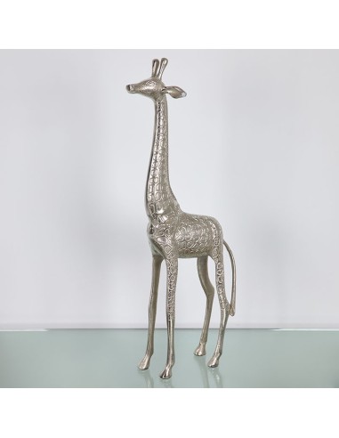 Jirafa aluminio plateada 71cm