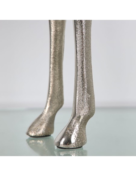 Jirafa aluminio plateada 71cm