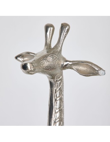 Jirafa aluminio plateada 71cm