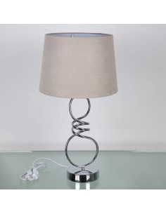 Lampara sobremesa plata 45cm 2